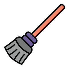   Broom line filled icon