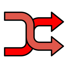   Shuffle line filled icon