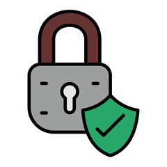   Security line filled icon