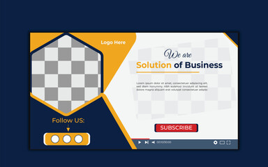 Vector modern digital Corporate YouTube video thumbnail and social media post web banner template