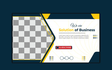 Vector modern digital Corporate YouTube video thumbnail and social media post web banner template