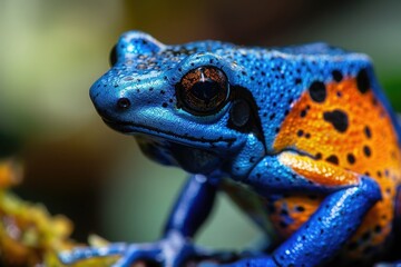 Macro shot of a frog