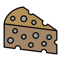   Cheese line filled icon