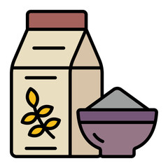   Flour line filled icon