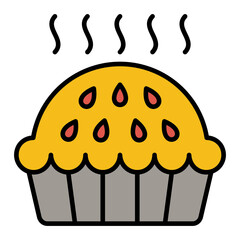   Pie line filled icon