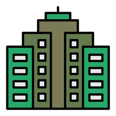   Cityscape line filled icon