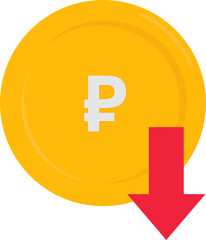 Russian Ruble Currency Decrease