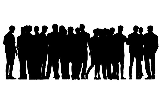 Business people, set of 3D silhouettes. 3D illustration Rendering
