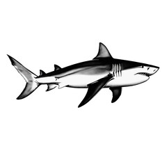 Shark isolated on transparent background