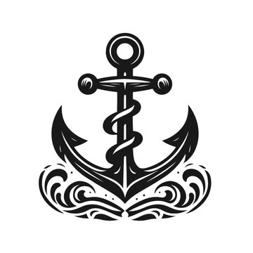 Marine ancor isolated vector illustration