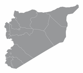 Syria administrative map