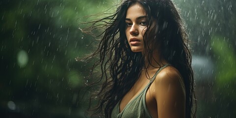 Beautiful young woman activist holding planet earth globe in her hand in climate action and environmental conservation concept