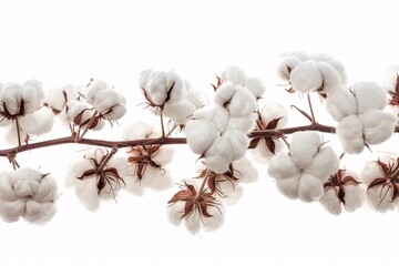 a branch with cotton balls on it