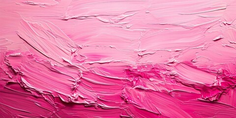 Abstract pink and magenta textured oil painting background