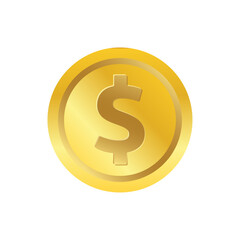 Dollar coin icon. Money pay, Financial and Business concept.