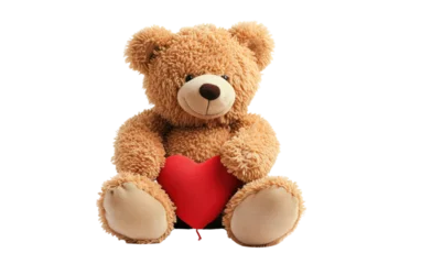 Foto op Plexiglas Plush Playmate: Teddy Bear isolated on transparent Background © Sehar