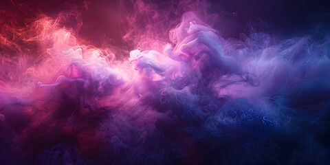 
abstract background fluid gradient of rainbow colors, Blue and purple glows with smoke and particles - obrazy, fototapety, plakaty