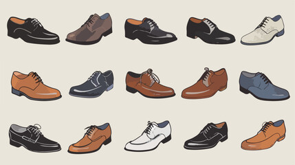 Mens shoes shoes illustration shoes icon vector illustration