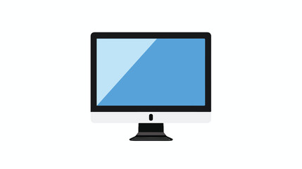 Monitor icon stock vector flat design style isolated