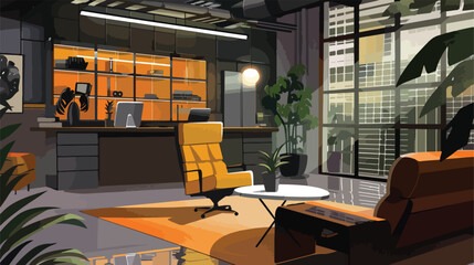 Office concept design vector illustration