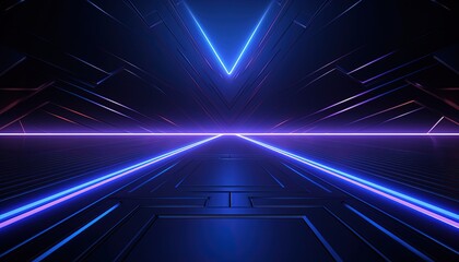 Futuristic technology abstract background with a glowing neon outline, tech background flat