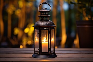 a candle in a lantern - Powered by Adobe