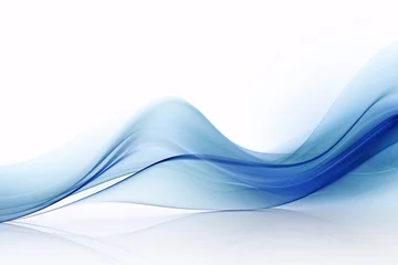 Zelfklevend Fotobehang a blue and white wave © White