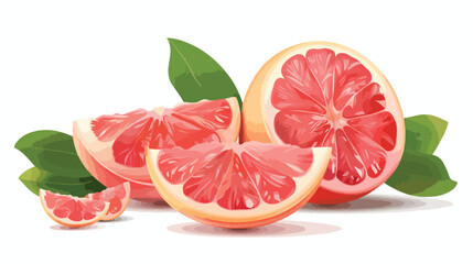 Pomelo fruit icon white background