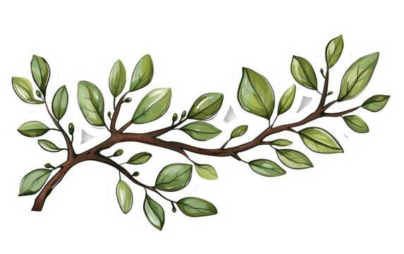Tritonia Branch Decal isolated on transparent Background