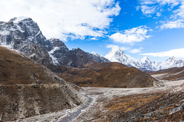Way to Everest base camp. Sagarmatha national park, Nepal
