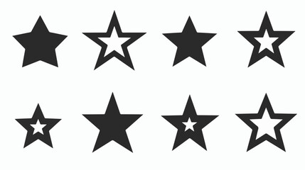 Star Icon set rating icon vector. 