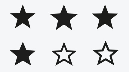 Star Icon set rating icon vector. 