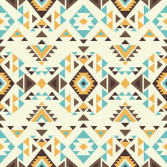 Aztec seamless pattern. Ethnic ornament. Navajo motifs.