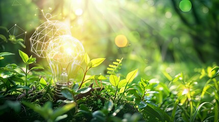 Green Energy Innovation: From innovative energy storage systems to solar panels, new inventions in the green energy sector contribute to a sustainable future. - obrazy, fototapety, plakaty