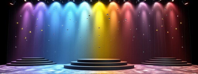 Spectrum of Illumination on Stage - obrazy, fototapety, plakaty
