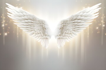 angel wings on dark background