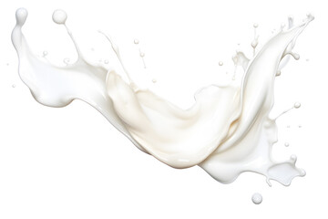 Milk creamy splash isolated on white background