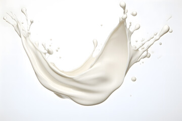 Milk creamy splash isolated on white background