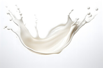 Milk creamy splash isolated on white background