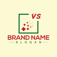 Fototapeta premium Creative VS letter logo design for your business brands
