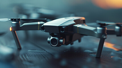 a drone with a camera - obrazy, fototapety, plakaty
