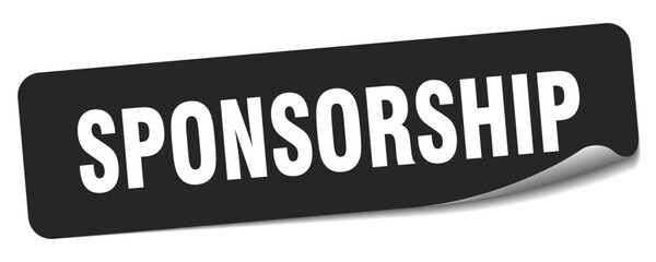 sponsorship sticker. sponsorship label