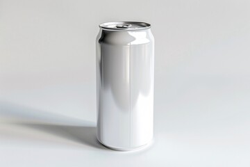 a white can on a white background