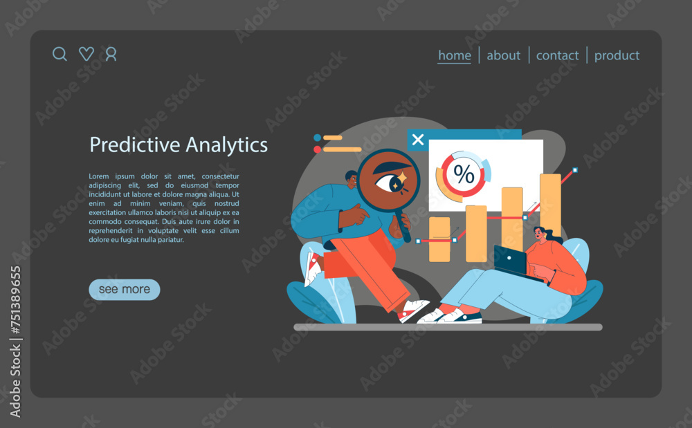 Poster marketing 5.0 concept. insightful analysis and trend prediction through advanced analytics. professi