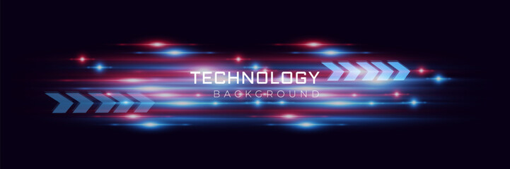 Modern abstract high speed movement of light and arrow. Motion technology for banner or poster design concept.