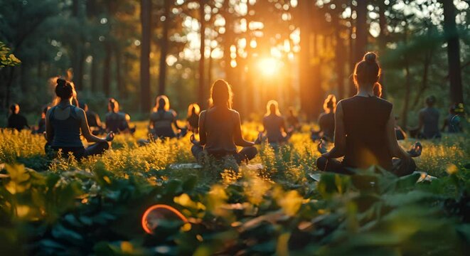 A corporate retreat focused on mindfulness and sustainability