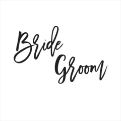 Fototapeten bride groom background inspirational positive quotes, motivational, typography, lettering design © Dawson