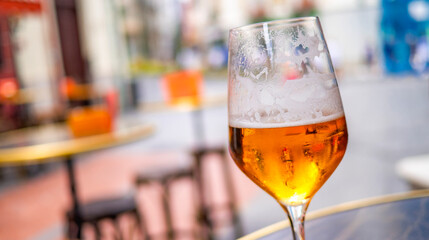 Beer Glass at Public Bar, Spain, Europe