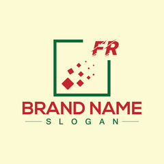 FR creative logo design for company branding