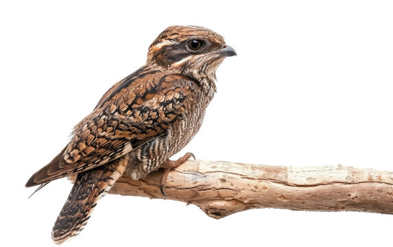 Nocturnal Nightjar Resting isolated on transparent Background
